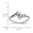 thumbnail image 3 of 14K White Gold Ring Band Diamond Round AA, Size 5, 3 of 3