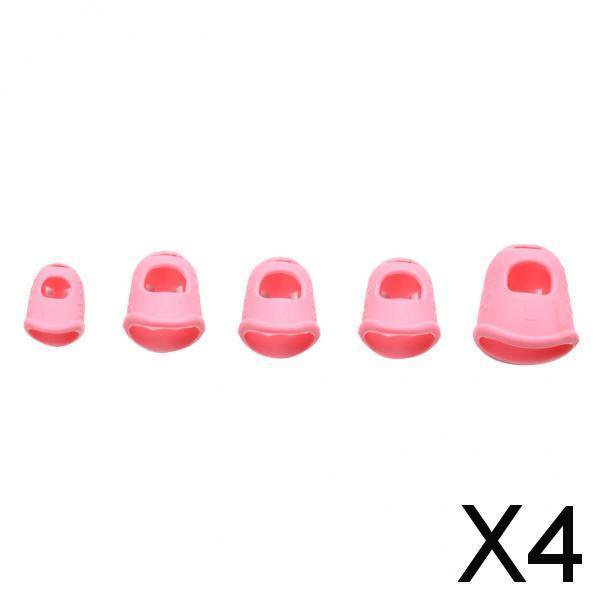 Paquete de 3-6 púas de pulgar protectoras de de silicona suave para accesorios para principiantes 4 piezas