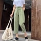 thumbnail image 2 of Pantalones casuales para mujer, estilo coreano, pantalones harén, con cordones, holgados, estilo bf, pantalones casuales de cintura alta y pierna ancha, pantalones para mujer, 2 of 5