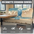 thumbnail image 4 of FOR U DESIGNS Beach Turtle Starfish Print RV Dinette Cushion Covers Stretch Replacement Camper Cushion Slipcover Scratch-resistant RV Couch Cover, 1 Backrest Covers and 1 Bench Covers, 4 of 7