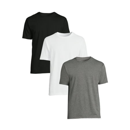 George Men's and Big Men's Crewneck T-Shirt with Short Sleeves, 3-Pack