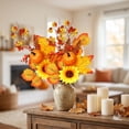 thumbnail image 2 of Halloween Artificial Branches, Fall Maple Leaf Decoration, Thanksgiving Home Decor, Autumn Harvest Accent, Pumpkin Floral Arrangement, Vase Filler Ornament, Seasonal Party Display, 2 of 7