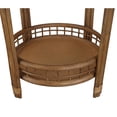 thumbnail image 4 of Gallerie Decor Bimini Transitional Rattan/Glass Side Table in Walnut, 4 of 4