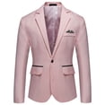 thumbnail image 2 of Traje de hombre entallado de un solo pecho, moda juvenil, informal, para banquete de boda, chaqueta, 2 of 5