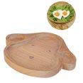 thumbnail image 3 of Wood Material Cute Pattern Food Serving Tray, Tasteless Wooden Dish, For Restaurant Kid Infant Children Duck,,Dog, 3 of 8