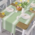 thumbnail image 4 of Sage Green Stripes Table Runner 13.8x71inch Modern Art Waterproof Table Cloth Holiday Kitchen Dining Table Decorations for Indoor Outdoor Home Party Coffee, 4 of 8
