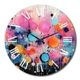 thumbnail image 2 of Designart "Assembling Neon I" Abstract Collages Oversized Wall Clock, 2 of 5