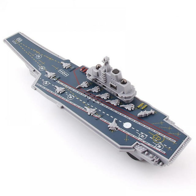 Bamboohart Battleship Aircraft Carrier Toy for Kids Boys With Sound & Light Plastic Model Warships Ship Navy Ship Models for Collection