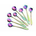 thumbnail image 2 of JWDX Cooking Utensils Clearance, Flower Spoon Set 8Pcs Stainless Teaspoon Rainbow Color for Coffee Tea Mixing Sugar Ice Stir Bar Spoons 8 Diffient Pattern Colorful Cutlery Set Kitchen Tool Gif, 2 of 9