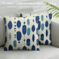 thumbnail image 3 of JEUXUS  Blue and White Dot Pillow Covers  Blue Modern Abstract Stripe Pillows Boho Throw Pillow Covers Farmhouse Pillowcases  Cushion Cover for Couch Bed Sofa Chair, 3 of 5