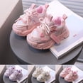 thumbnail image 4 of Girls Heart First Walking Shoes for Toddler Kids 2025 Lace up Running Tennis Casual Sport Sneakers, 4 of 6