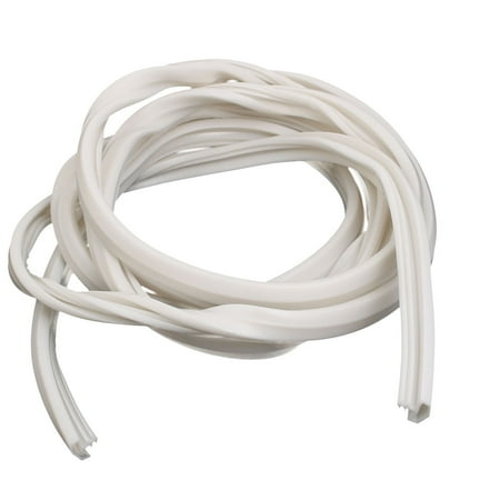 Unique Bargains 10mm Width 2M Long 4x5mm Center Groove TPE Door Frame Weather Stripping White