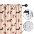 thumbnail image 4 of Dachshund and Floral Pink Pattern Insulated Teens Curtains Set Of 2, Bedroom Essentials, Toddler Room Decor 52x63in(132x160cm), 4 of 5
