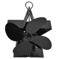 thumbnail image 3 of Ventilador de chimenea de 4 aspas con módulo termoeléctrico, aleación de zinc, alimentado por calor, funcionamiento silencioso, color negro, 3 of 14