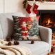 thumbnail image 4 of Funda de almohada navideña de Papá Noel y muñeco de nieve | Funda de cojín decorativa navideña, 4 of 6
