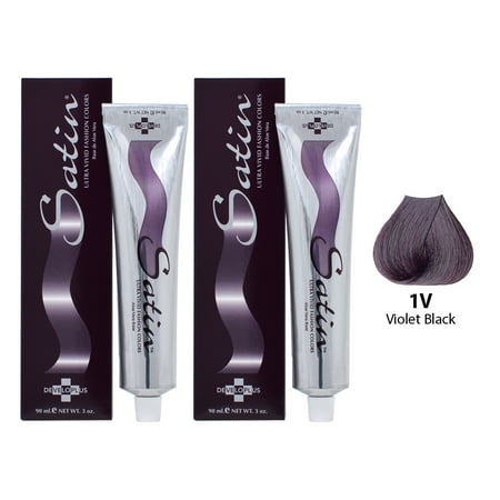 Satin Haircolor 1V Violet Black (Pack of 2)