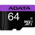thumbnail image 1 of Memoria Micro SD 64GB Adata Clase 10 AUSDX64GUICL10-RA1 Video Full HD, 1 of 4