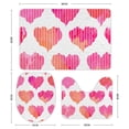 thumbnail image 3 of GZHJMY Bathroom Mat set of 3， Seamless Pattern with Broken Hearts 3 Pieces Bath Mats Set for Bathroom, Vintage Style Non-Slip Washable Cover Floor Rug Decorations for Kitchen Bathroom Bedroom, 3 of 6