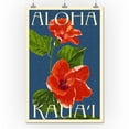 thumbnail image 2 of Kaua'i, Hawaii, Red Hibiscus (24x36 Giclee Gallery Art Print, Vivid Textured Wall Decor), 2 of 3