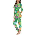 thumbnail image 2 of FKELYI Easter Eggs Pajamas Green Size XS Polyester Long Sleeve Nightwear for Women Sleepwear 2-Pack Comfortable Crew Neck Daily Life Night Wear, 2 of 4