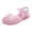 Pink, variant on Ruyang Girls Glitter Jelly Sandals Cute Closed Toe Fisherman Sandal Summer Adjustable Straps Non-Slip Flats for Beach