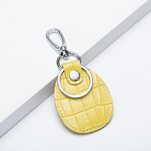 Llavero de control de acceso con cubierta protectora rectangular en forma de gota de cuero integrada y creativa