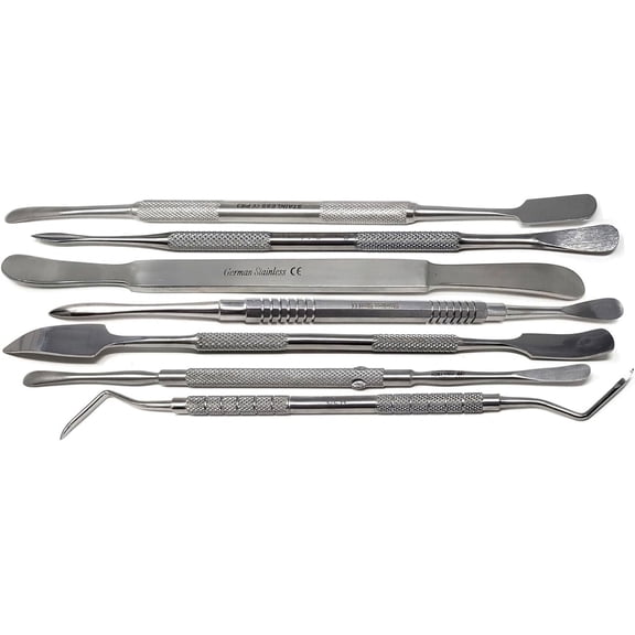 7 Pcs Basic Cricut Maker & Vinyl Weeding Tool Kit, Stainless Steel Paper Craft Scrapbooking Tool for Silhouettes Cameos, Lettering Pokey Tools Hook Pick with Scraper Spatula DIY Crafting Hobby Set