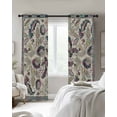 thumbnail image 3 of Purple Teal Ethnic Blackout Curtains 84 Inches Long for Bedroom, Boho Modern Geometric Abstract Art Thermal Insulated Room Darkening Black Out Window Curtain Panels Grommet Drapes for Living Room, 3 of 8