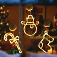 thumbnail image 3 of Christmas atmosphere decorative light LED light Christmas Green Santa suction cup light window light Hanging light window, 3 of 5