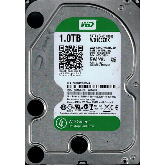 Western Digital WD10EZRX-00DC0B0 1TB DCM: HHRNHTJCG