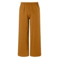 thumbnail image 4 of CAIVO Kids Capri Pants Summer Leisure Wide Leg Elastic Waist Linen Cropped Pant Beach For Girls Boys Trousers Children Versatile Bottoms Casual Everyday Bottoms, 4 of 4