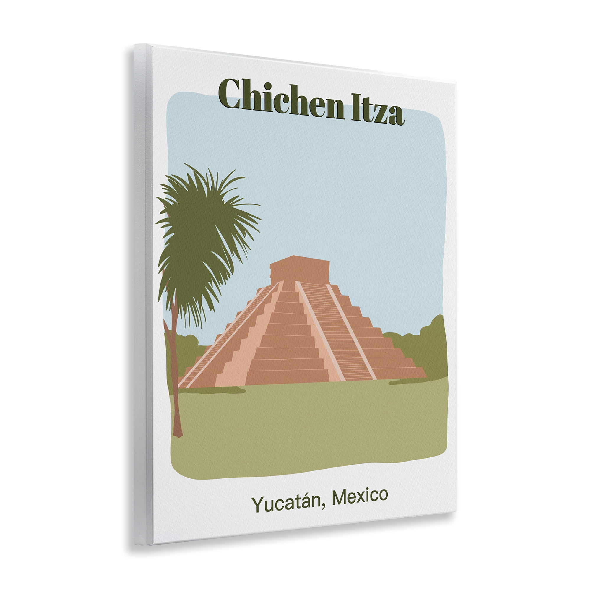 Stupell Industries Chichen Itza Architecture Town & City Painting Unframed Art Print Wall Art, 11 x 14