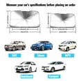 thumbnail image 3 of 2 Pieces Car Windshield Sun Shade Cover Front Windscreen Parasol Visor Window Sunshade Cover, 65x125cm, 3 of 9