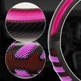 thumbnail image 4 of Funda de volante de cuero morado estilo deportivo, funda de volante deportivo morado fresco, volante universal de 14,5-15,25 pulgadas JAMW Sencillez, 4 of 5
