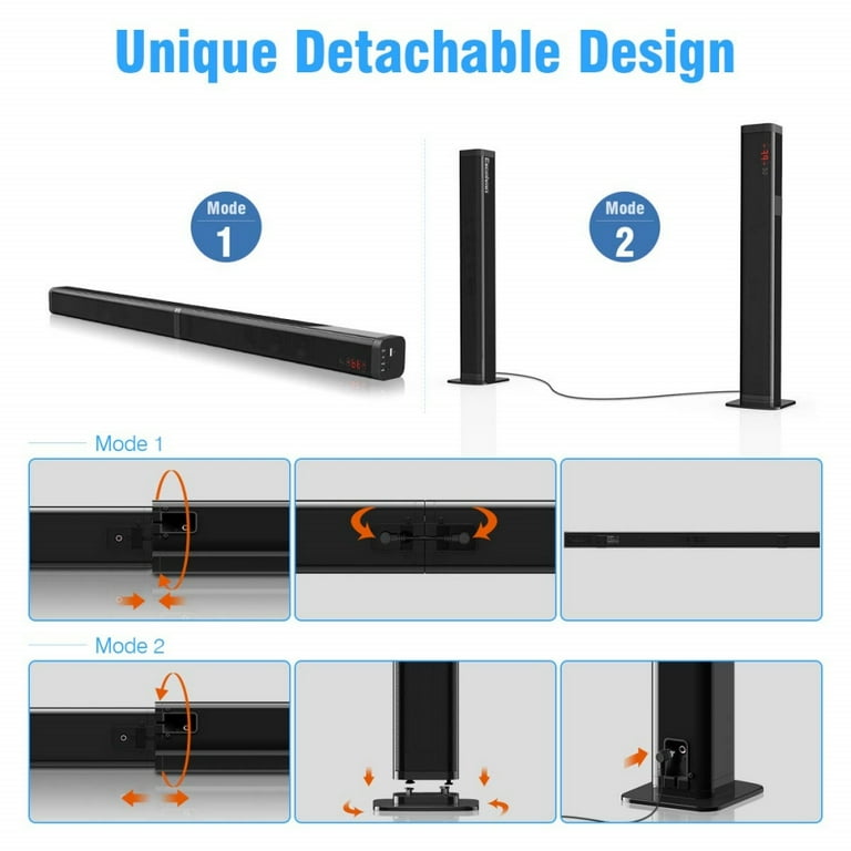AudioControl 3Dサウンドバー 40W Bluetooth Slim 30