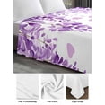 thumbnail image 6 of Wisteria Flowers King Size Flat Sheet, Wrinkleproof & Fadeproof Cooling Flat Bed Sheet Only, Purple Floral Warercolor Summer Breathable Soft Bedding Top Sheets 105 x 98 Inches, 6 of 8
