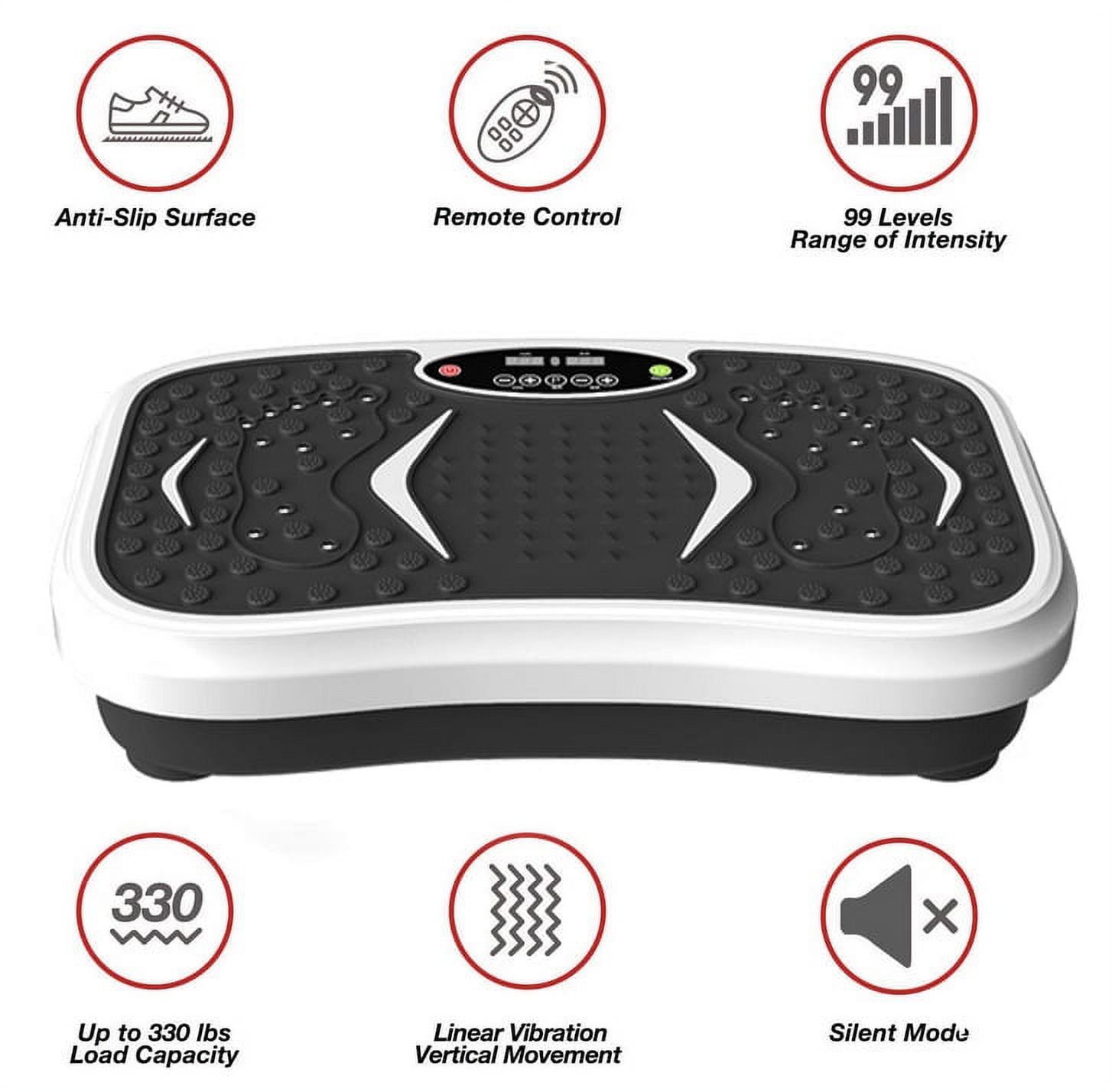 iMeshbean 200W Vibration Platform Plate Exercise Machine Power Fit Body Workout Fitness Standing Shaking Machine 99 Levels