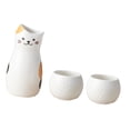thumbnail image 3 of Juego de tazas de botella de Sake de cerámica, juego de té con forma de gato, vasos de Sake de , jarra de Sake, botella Tokkuri para vino, 3 of 9