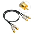 thumbnail image 1 of 2RCA To 2RCA Cable, Clear Game Console Audio Cable Stereo Stable Performance  for  Audio Devices Black, 1 of 7