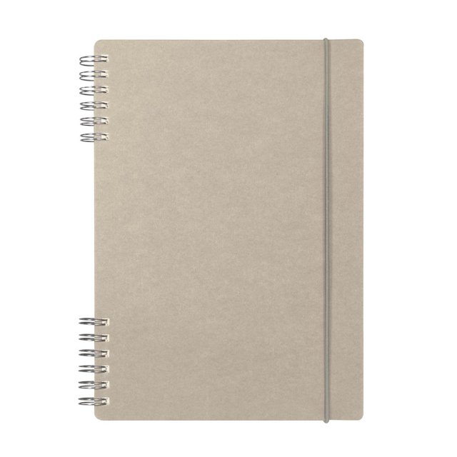 Libreta ecológica con 70 hojas a rayas. Cubierta de cartón. Incluye espiral metálico. gris 14.7 x 20.5
