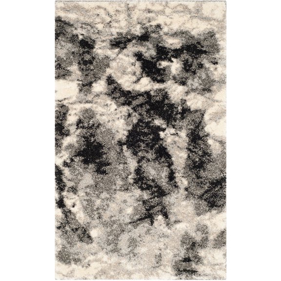 SAFAVIEH Retro Claude Abstract Area Rug, Cream/Grey, 2'6" x 4'