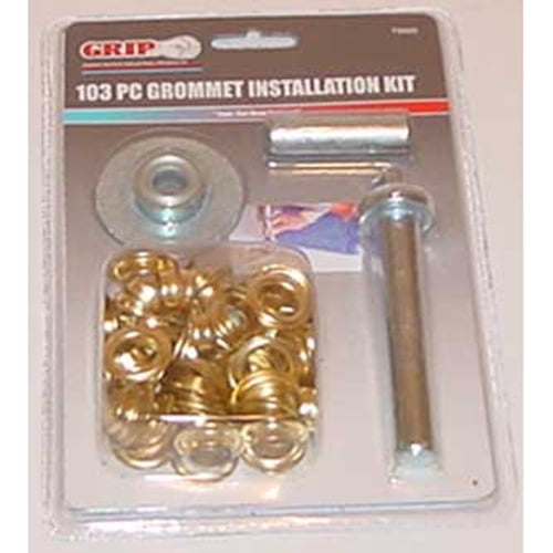 Complete Grommet Installation Kit 103 Piece Set Punches & 1/2" Brass Grommets 