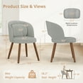 thumbnail image 6 of Dycanpo Upholstered Dining Chairs Set of 2, Wooden Dining Side Chairs with Curved Backrest & Individual Back Cushion, Gray-Fabric, 6 of 8