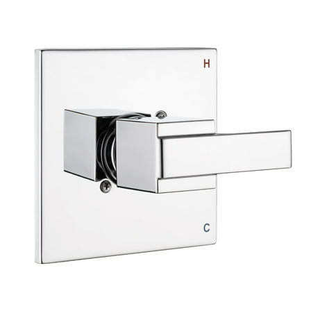 Replacement for Delta 13/14 Series Square Shower Trim Kit, Shower Cover with Handle (Valve& Catridge Not Inclued)- Chrome