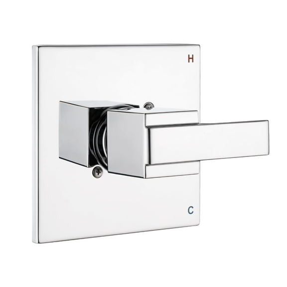 Replacement for Delta 13/14 Series Square Shower Trim Kit, Shower Cover with Handle (Valve& Catridge Not Inclued)- Chrome