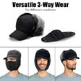 thumbnail image 5 of KANCOKIT Trapper Hat, Winter Hats with Ear Flaps for Cold Weather, Warm Baseball Caps for Men Women, Dark Blue, 5 of 7