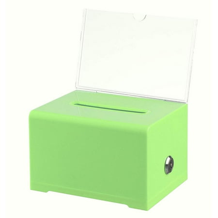 AdirOffice Acrylic Locking Suggestion Box, Green