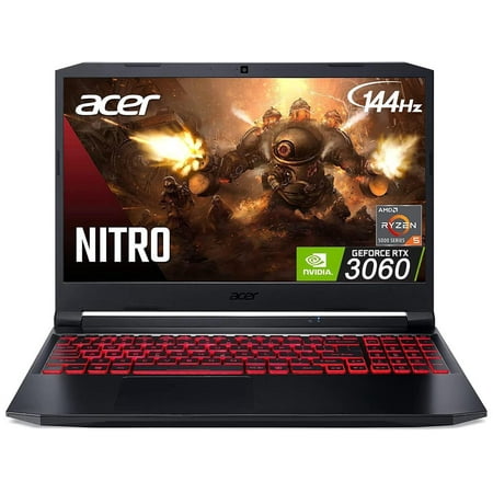 Acer Nitro 5 Gaming Laptop, 15.6 inch FHD 144Hz IPS Display, AMD Ryzen 5 5600H(up to 4.2GHz), NVIDIA GeForce RTX 3060, 16GB DDR4 RAM, 1TB SSD, Windows 11 Home, RGB Backlit Keyboard, Cefesfy