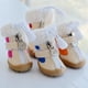thumbnail image 2 of Zapatos antideslizantes para perros, botas de nieve cálidas de invierno, botas para mascotas para bichones pequeños, chihuahuas, cachorros de peluche, gatos, suelas antideslizantes, 4 piezas/juego, 2 of 5