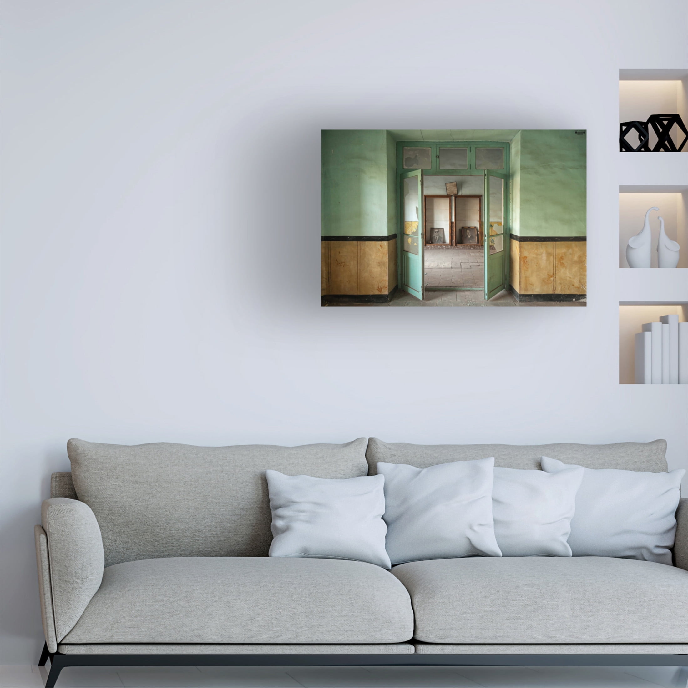 Canvas Wall Art - Amir Masoud Arabshshi 'Two Lives,One End' Wall Art for Living Room, Bedroom, or Office D?cor by Trademark Fine Art - 24 x 16 Inches